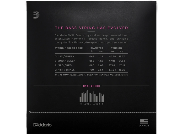 D'Addario NYXL45100 El.Bass strenger (045-100) 